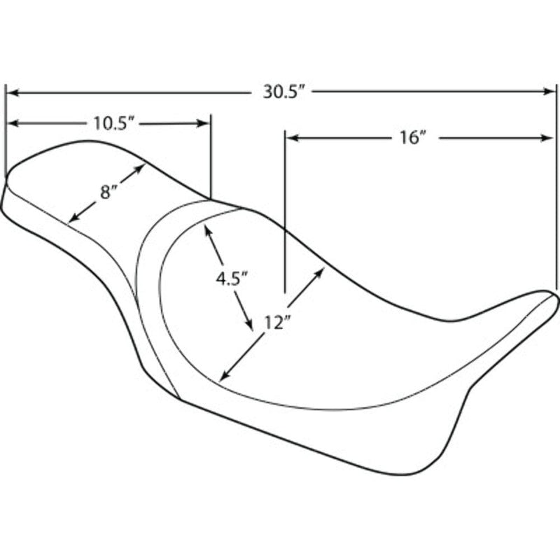 Drag Specialties Seats Drag Specialties Predator 2 Up Silver Double Diamond Seat Harley 08-20 Touring