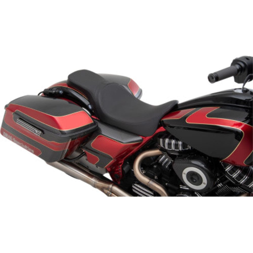 Drag Specialties Seats Drag Specialties Predator 2-Up Solar Reflective Leather Seat Harley 08+ Touring