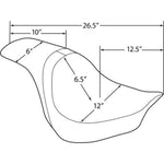 Drag Specialties Seats Drag Specialties Predator Solar Leather 2 Up Seat Harley 18-20 Softail Breakout