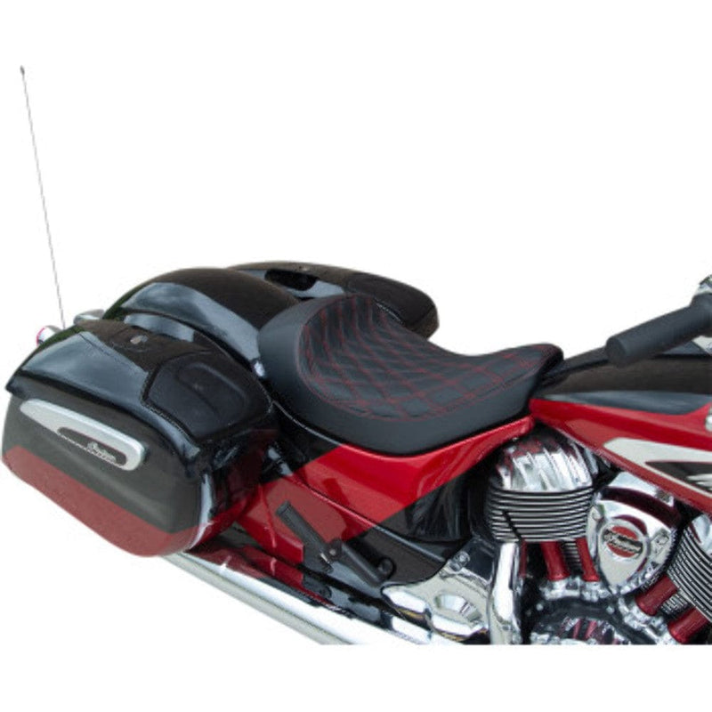 Drag Specialties Seats Drag Specialties Red Diamond Stitch Vinyl Solo Seat Indian Chief Springfield 14+