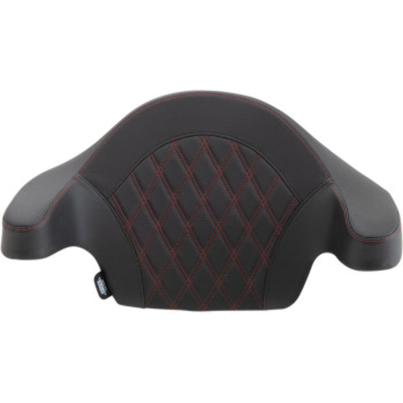 Drag Specialties Seats Drag Specialties Tour Pak Pack Box King Style Red Diamond Stitch Pad Harley 14+