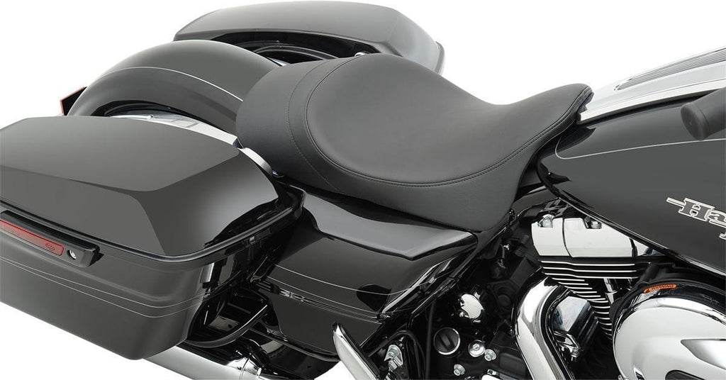 Drag Specialties Seats Low Profile Leather Reduce Reach Smooth Solo Seat 97-2007 Harley Touring Dresser