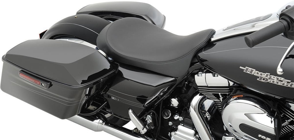 Drag Specialties Seats Low Profile Leather Solo Smooth Seat 2008-2018 Harley Touring Bagger Dresser