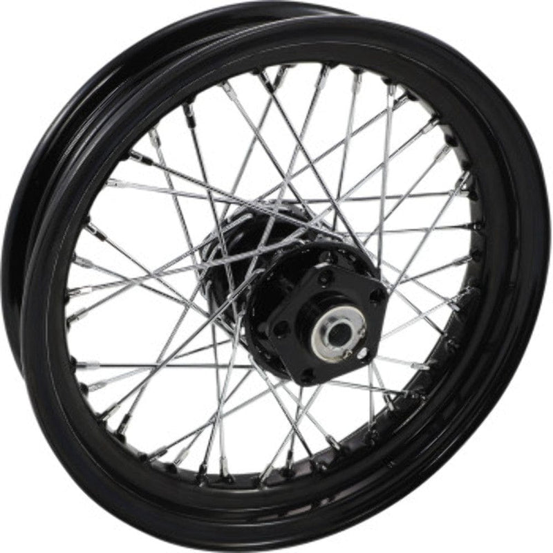 Drag Specialties Wheels & Rims Drag Specialties 16" x 3" Black Front Laced Wheel Rim Harley 86-1999 FLST/C/F/N