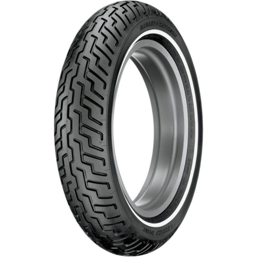 Dunlop Whitewall Tires - Front Dunlop D402 MT90-16 Front Narrow White Stripe Tire Harley Davidson Touring