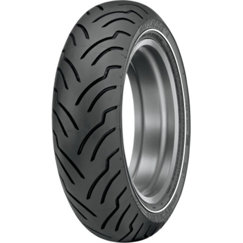 Dunlop Whitewall Tires - Rear Dunlop American Elite MT90-16 74H Narrow Whitewall Rear Tire Harley Touring
