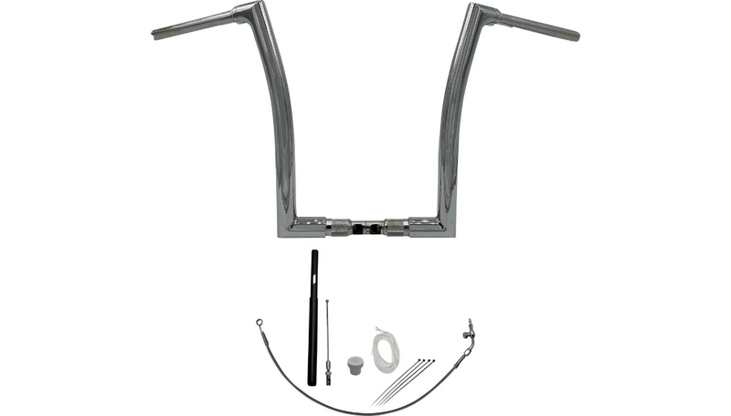 Fat Baggers Inc. Fat Baggers 1-1/2" 16" Flat Top Ape Handlebar Kit Chrome Harley Road Glide 21+