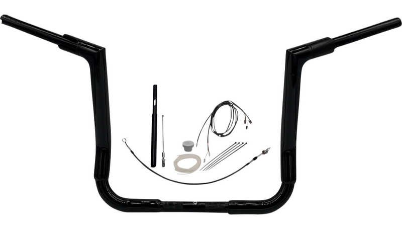 Fat Baggers Inc. Fat Baggers 1-1/2" EZ 14" Flat Top Ape Handlebar Kit Black Harley Touring 21+