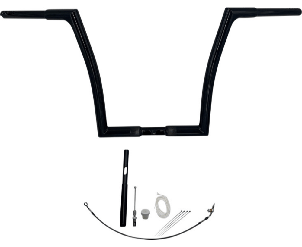 Fat Baggers Inc. Fat Baggers 14" 1 1/4 Clamp Black Flat Top Handlebar Kit 21+ Harley Road Glide