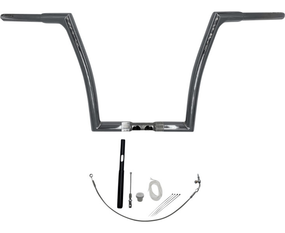 Fat Baggers Inc. Fat Baggers 14" 1 1/4 Clamp Chrome Flat Top Handlebar Kit 21+ Harley Road Glide