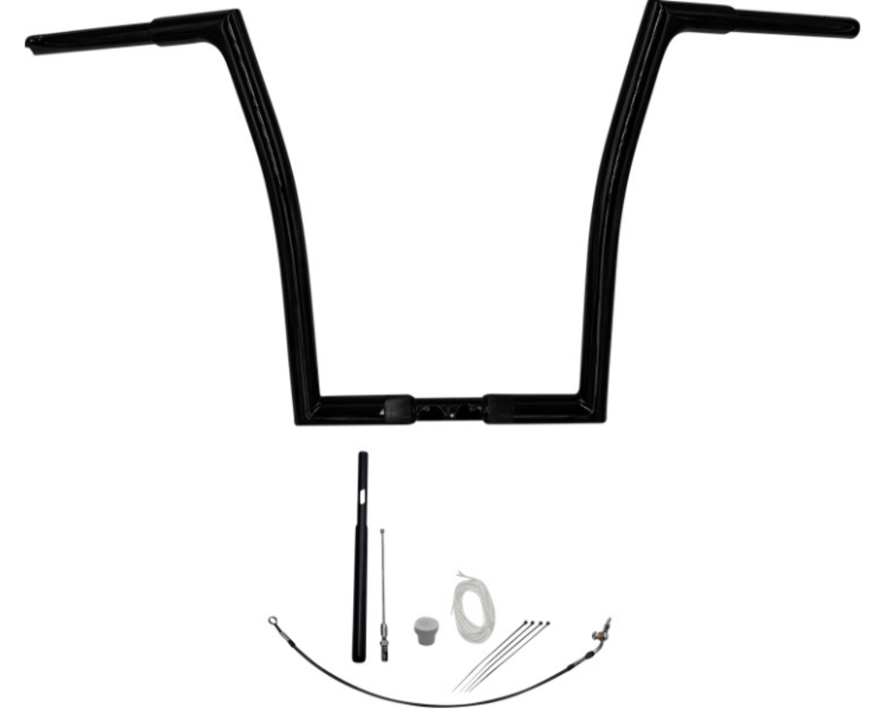 Fat Baggers Inc. Fat Baggers 16" 1 1/4 Clamp Black Flat Top Handlebar Kit 21+ Harley Road Glide