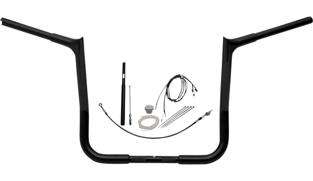 Fat Baggers Inc. Fat Baggers Black 14" EZ Install Pointed Top Handlebar Kit 21+ Harley Touring