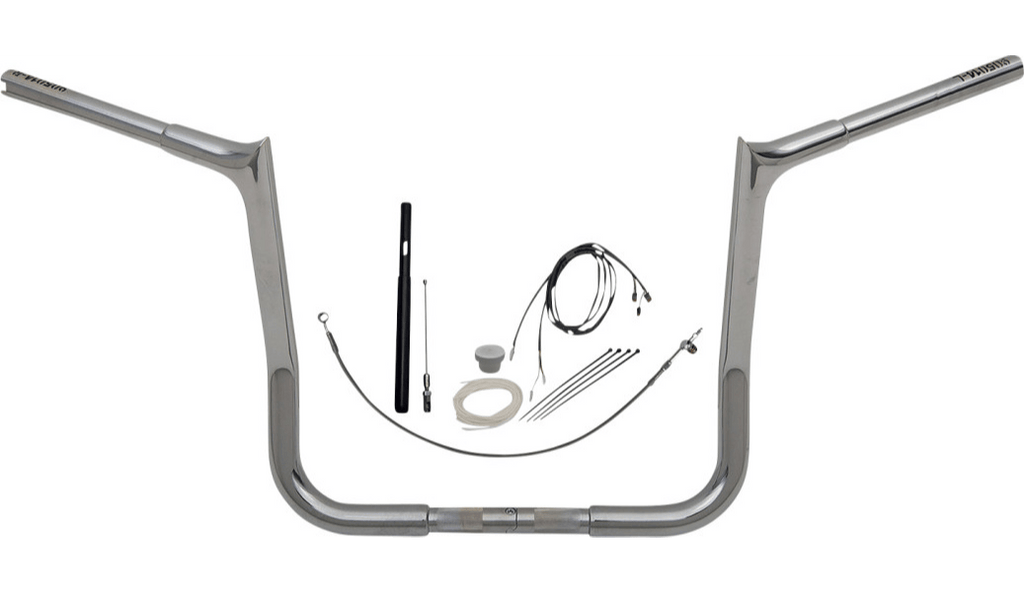 Fat Baggers Inc. Fat Baggers Chrome 14" EZ Install Pointed Top Handlebar Kit 21+ Harley Touring