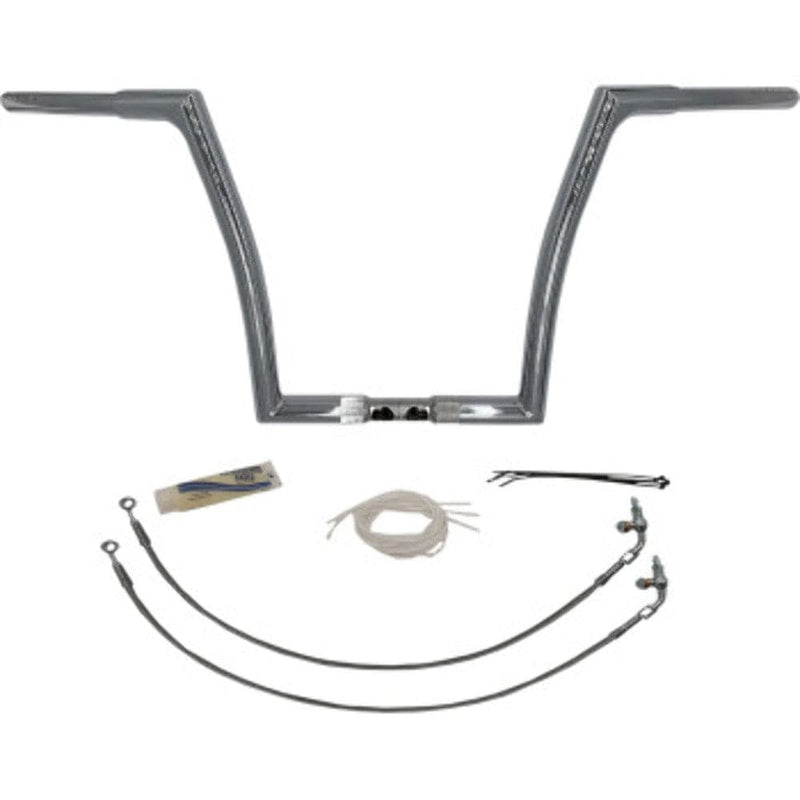 Fat Baggers Inc. Handlebars Fat Baggers 14" 1.25" Chrome Flat Top EZ Install Handlebar Harley 15-20 FLTR-U/X