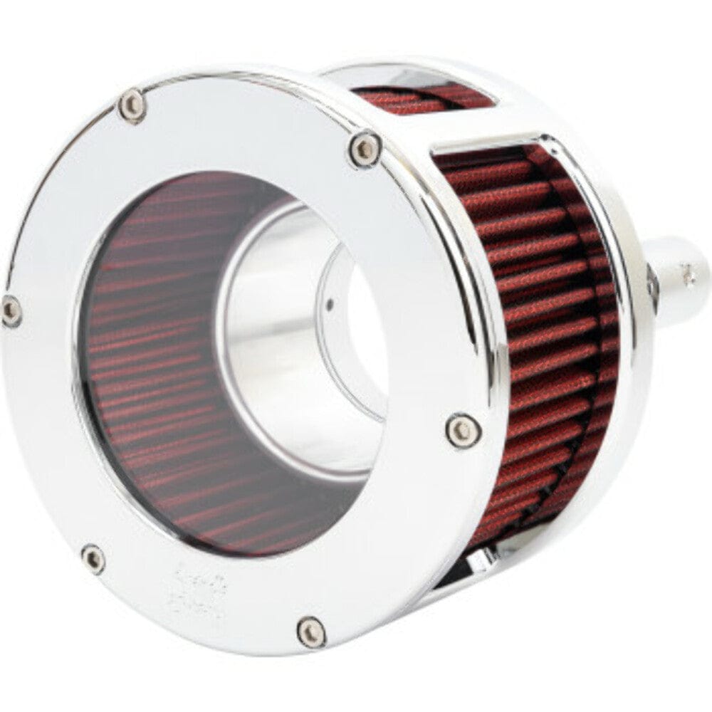 Feuling Feuling BA Race Series Air Cleaner Red Filter Chrome Clear Cover Kit Harley M8