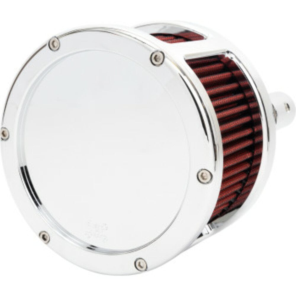Feuling Feuling BA Race Series Air Cleaner Red Filter Chrome Solid Cover Kit Harley M8