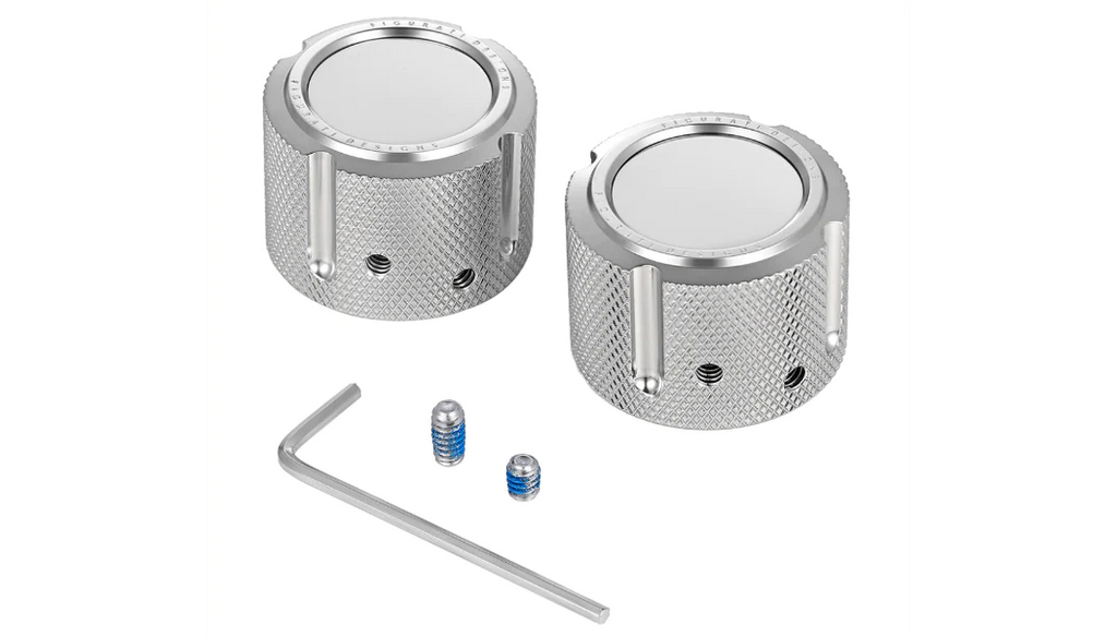 Figurati Designs Figurati Smooth Front Axle Cover Stainless Kit 25mm Harley Big Twin XL XG 07+
