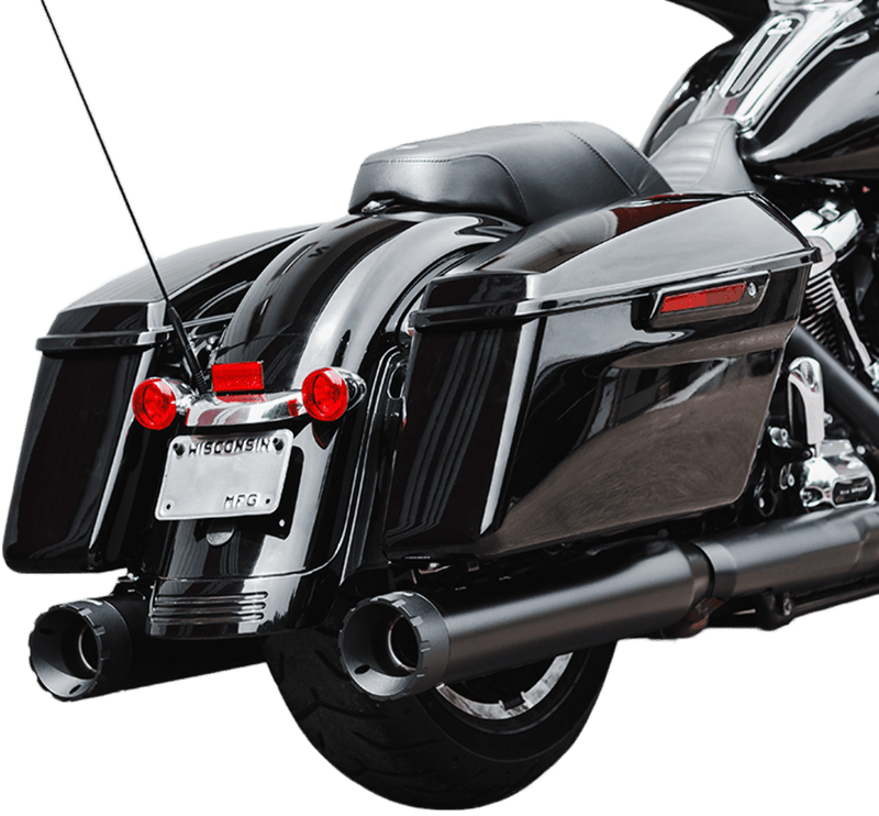 Firebrand Firebrand Black 4.5" Monarch Slip-On Muffler Exhaust Pipes 96-16 Harley Touring