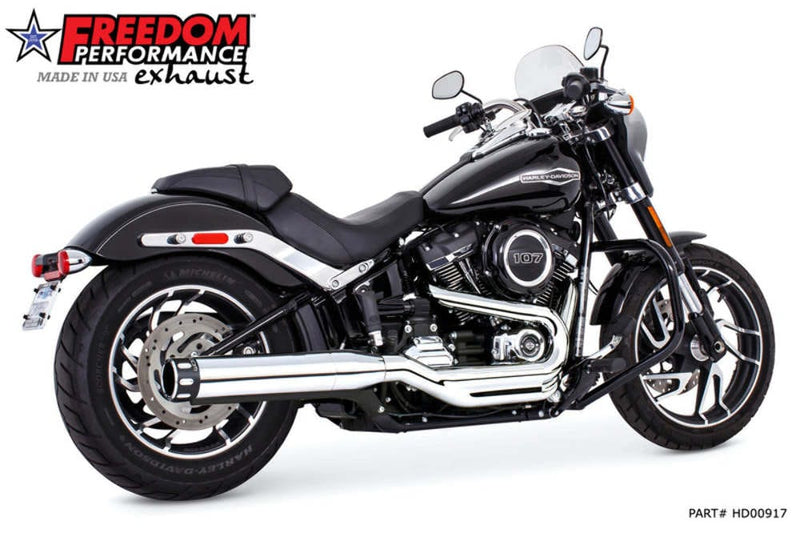 Freedom Performance Freedom Performance Chrome Black Tip Exhaust Eagle Slip-On Pipes Touring Harley '18+