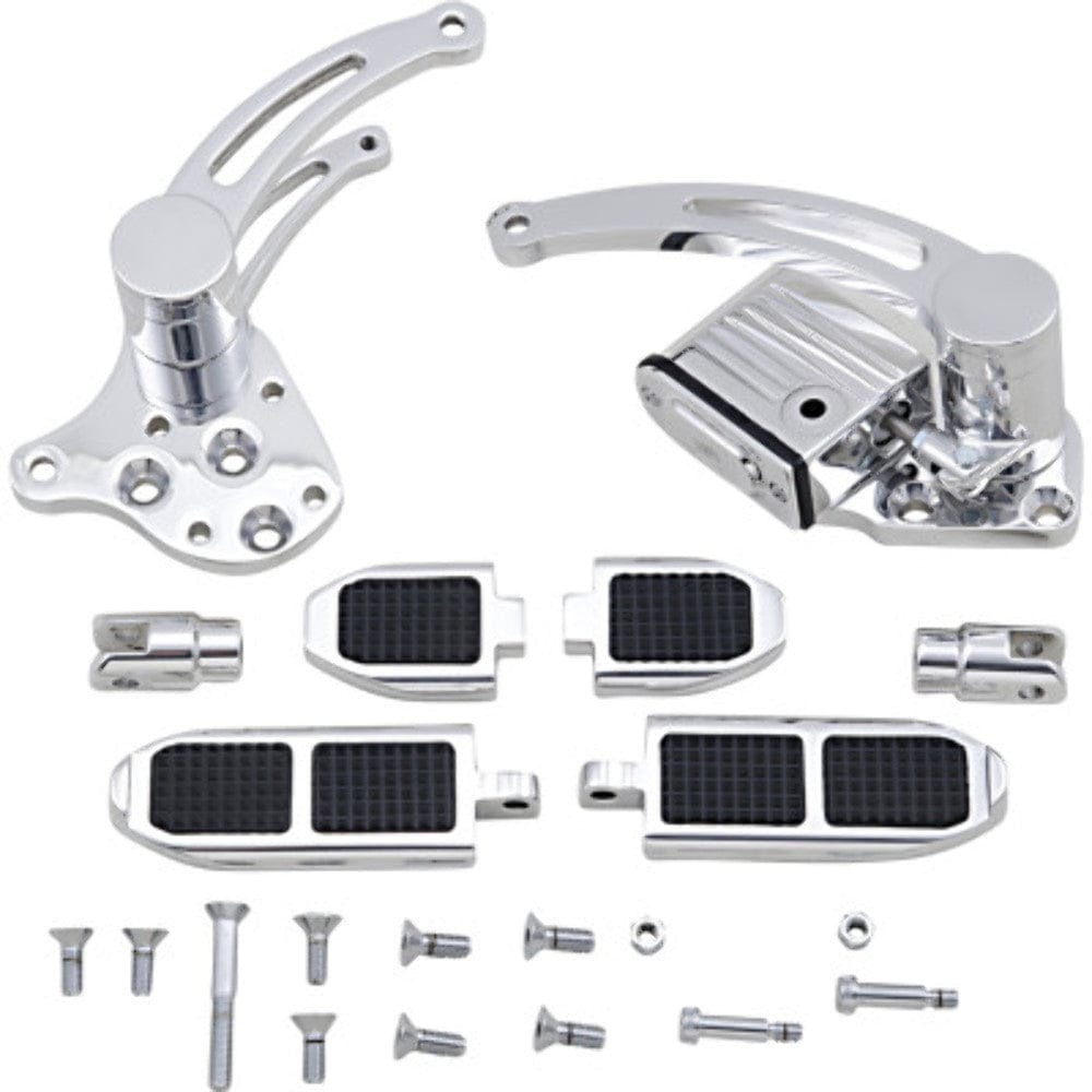GMA Engineering Foot Pegs & Pedal Pads GMA Polished Billet Forward Foot Controls Master Cylinder Harley 86-99 Softail