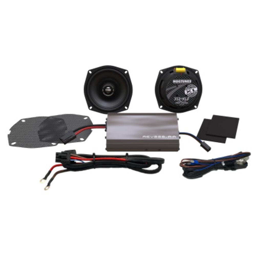 Hogtunes Audio Systems Hogtunes XL Series 225 W Amp Front 2 Speakers Kit Harley Touring FLHT FLHX 98-13