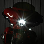 Hogworkz Hogworkz 7" White Halomaker LED Head Light Lamp Chrome Harley Touring Softail