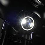Hogworkz Hogworkz 7" White Halomaker LED Headlamp Headlight Black Harley Touring Softail