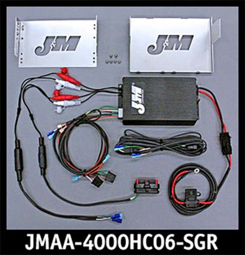 J&M Corp Amplifiers J&M Performance 400 Watt 4 Channel Amplifier Kit Amp Harley Street Glide Speaker