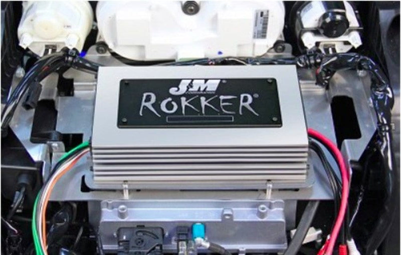 J&M Corp Amplifiers J&M Rokker 200W 2 Channel Amplifier Amp Radio Speaker Kit Harley Touring FLH 14+