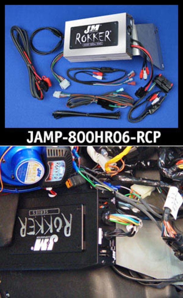 J&M Corp Audio Systems J&M Rokker XXRP 800w Programable Amplifier Amp w Rear Speaker Harley Road Glide