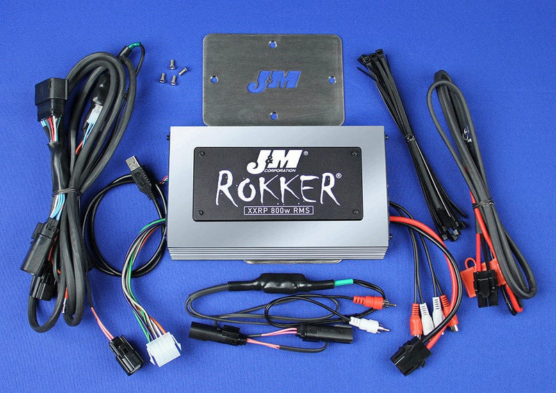 J&M Corp J&M ROKKER XXRP 800w 4-CH DSP Programmable Amplifier Kit 16-20 Harley FLTR FLTRU