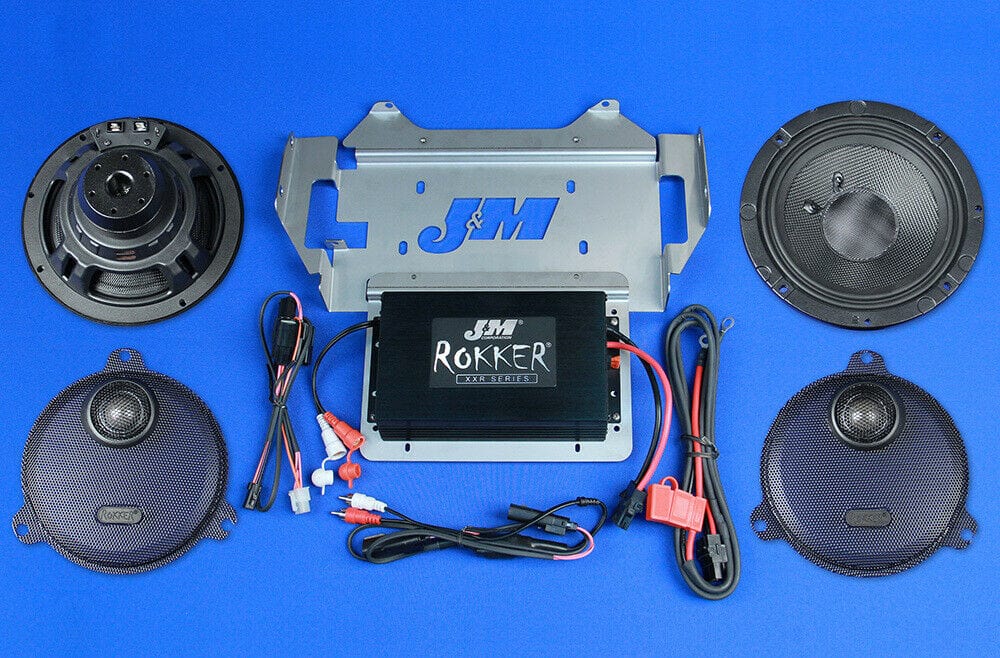 J&M Corp Other Motorcycle Accessories J&M Corp Rokker XXR Extreme 400w 2-Speaker Amplifier Installation Kit 14-20 FLHX