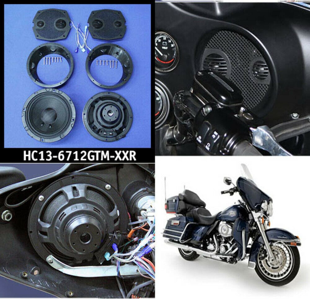 J&M Corp Other Motorcycle Accessories J&M Rokker XX 6.71” Fairing Speaker Set Kit 2 Ohm 300 Watts Harley Batwing 98-13