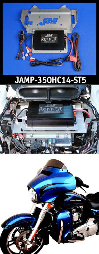 J&M Corp Other Motorcycle Accessories J&M STAGE-5 ROKKER XXR 350w 2-Ch Amplifier Amp Kit Harley FLHX FLHTCU 14-20