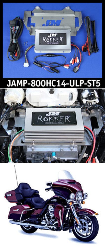 J&M Corp Other Motorcycle Accessories J&M STAGE-5 ROKKER XXRP 800w 4-Ch Programmable Amplifier Kit Harley Ultra 14-20