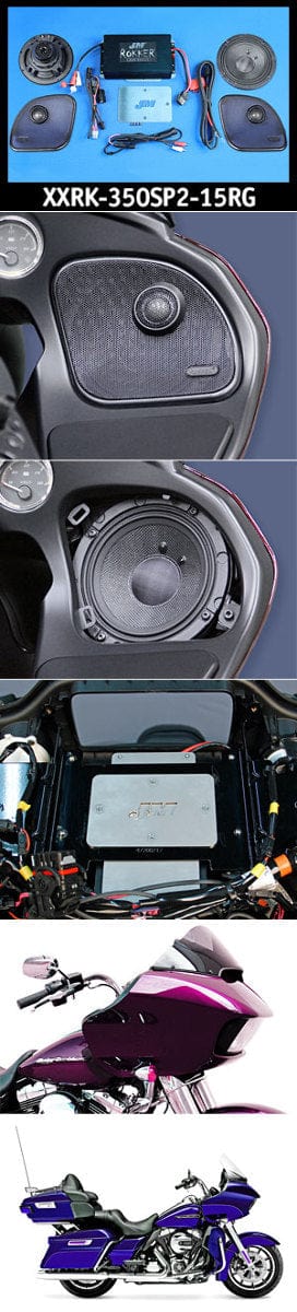J&M Corp Other Motorcycle Accessories JM Rokker XXR Extreme 350w 2-Speaker Amplifier Installation Kit 15-20 FLTR FLTRU
