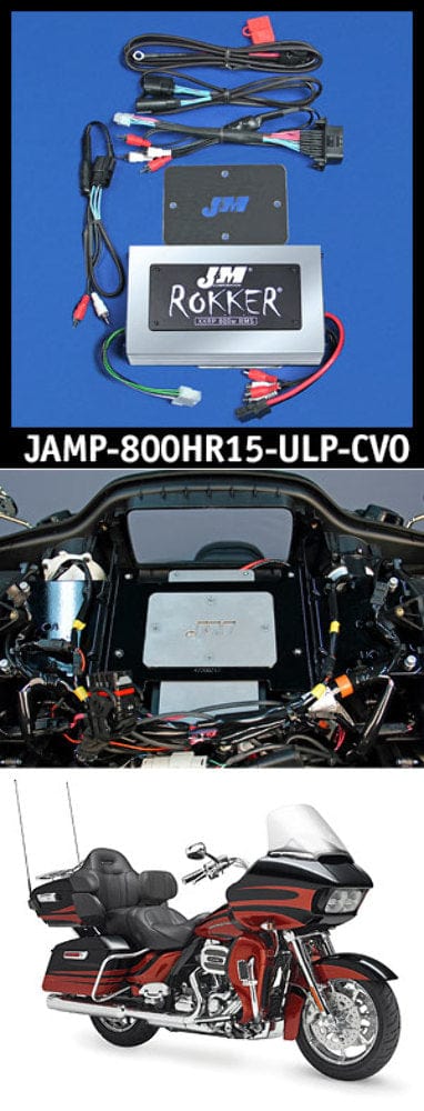 J&M Corp Other Motorcycle Accessories JM STAGE-5 ROKKER XXRP 800w 4-Ch Programmable Amplifier Kit Harley FLTR CVO 15+