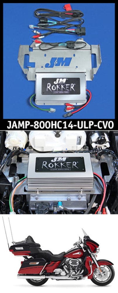 J&M Corp Other Motorcycle Accessories JM STAGE-5 ROKKER XXRP 800w 4-Ch Programmable Amplifier Kit Harley Ultra CVO 14+