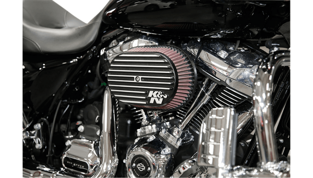 K&N Street Metal Sidedraft Air Intake Cleaner System Black Harley