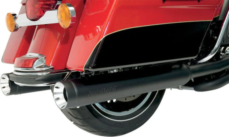 Kerker Silencers, Mufflers & Baffles Black Supertrapp Kerker 4" Slip On Mufflers Exhaust 10-16 Harley Touring Bagger