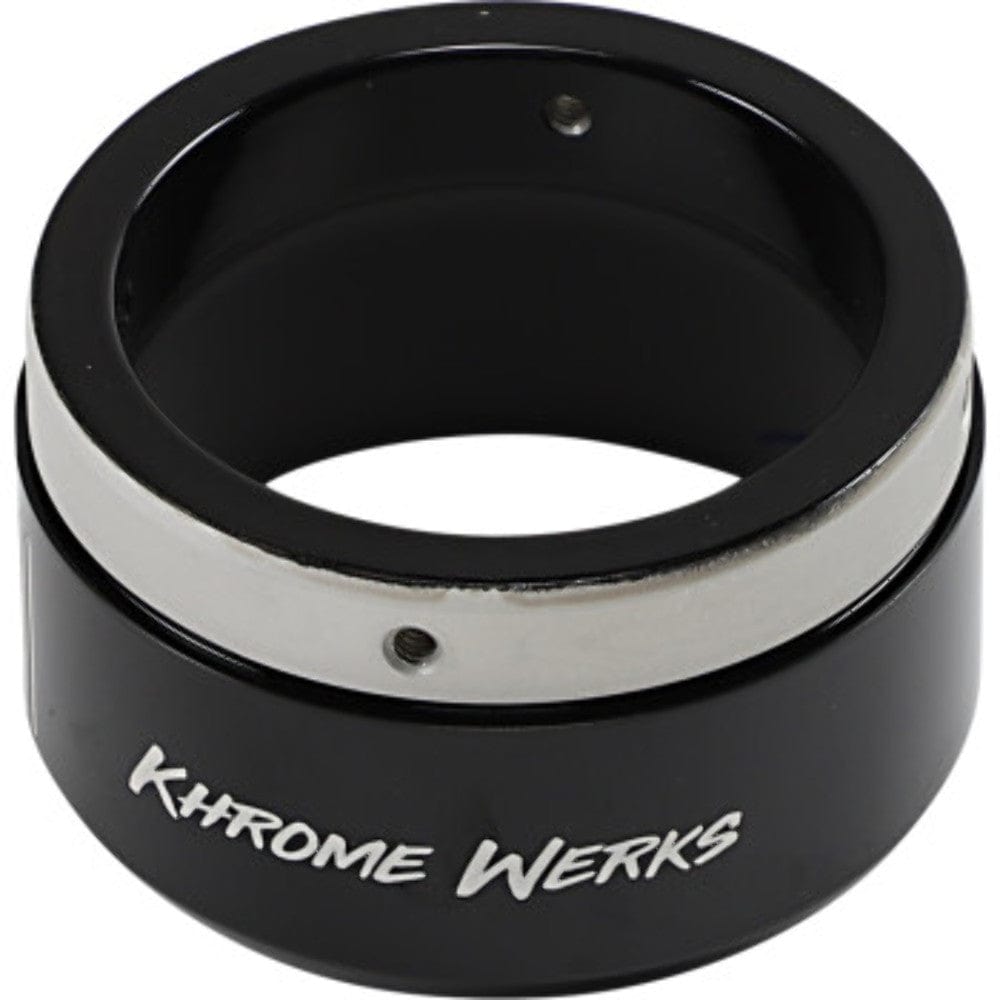 Khrome Werks Khrome Werks Billet Aluminum 4.5" Black Klassic Left End Cap Tip Harley Touring