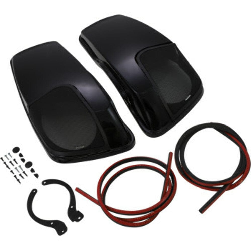 Kicker Kicker Vivid Black Saddlebag Speaker Lid Pair Harley Touring 14-21