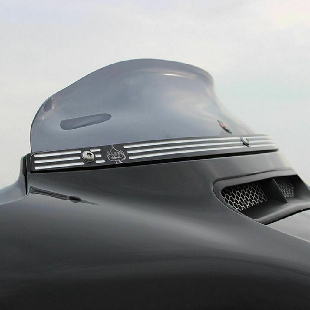 Klock Werks Windshields Klock Werks 4" Dark Smoke Tint Flare Windshield Batwing Harley Touring 2014-2020
