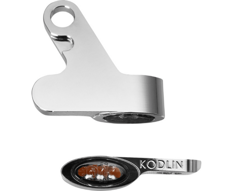 Kodlin Motorcycle Kodlin Chrome Elypse LED 2-1 Front Turn Signals Running Light Universal Fitment
