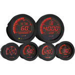 Koso North America Instrument Clusters Koso Digital HD-02- 6 Gauge Kit Set Upgrade 2004-2013 Harley Touring 2210-0496