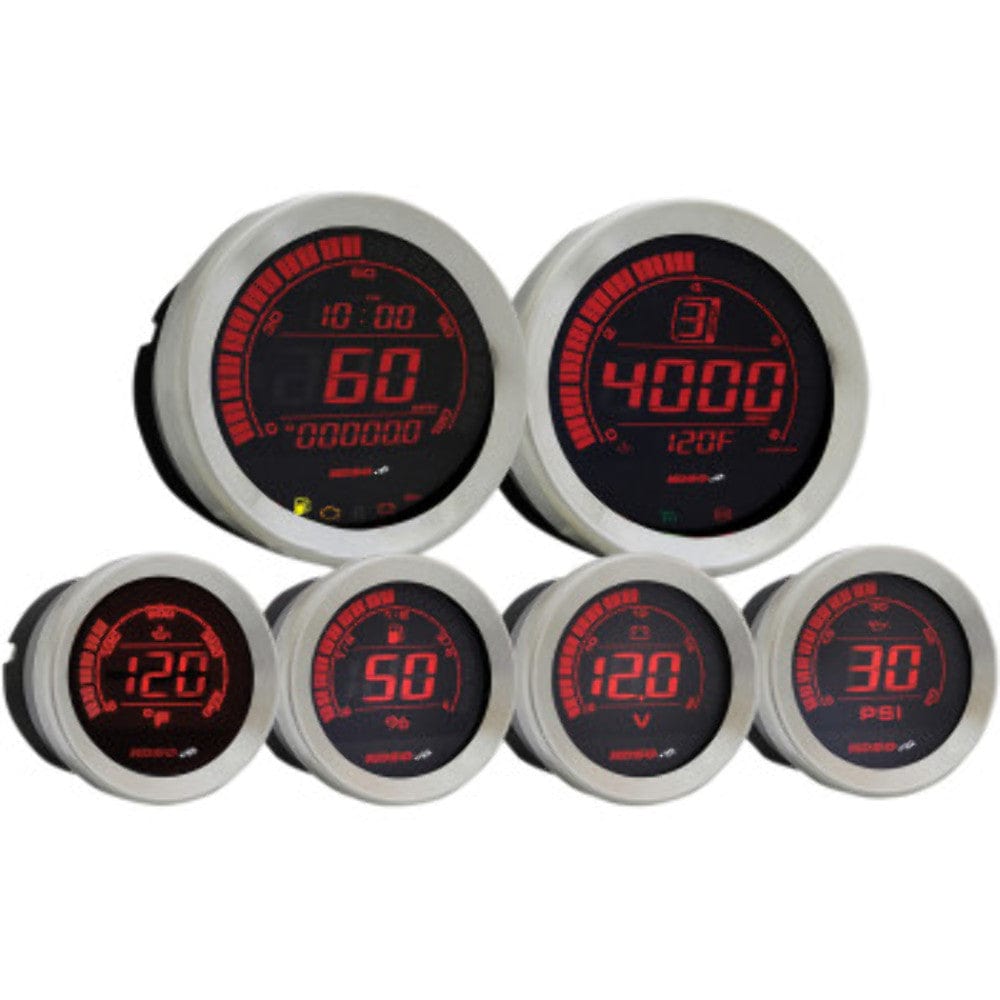 Koso North America Instrument Clusters Koso Digital HD-02- 6 Gauge Kit Set Upgrade 2004-2013 Harley Touring