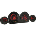 Koso North America Other Instruments & Gauges Koso North America HD-03L Four Piece Gauge Kit Red Harley Touring 14-19