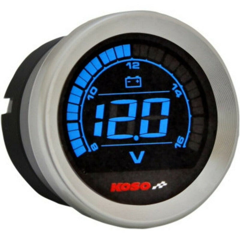 Koso North America Other Instruments & Gauges Koso North America LED 2" Chrome Voltmeter Individual Replacement Gauge Harley