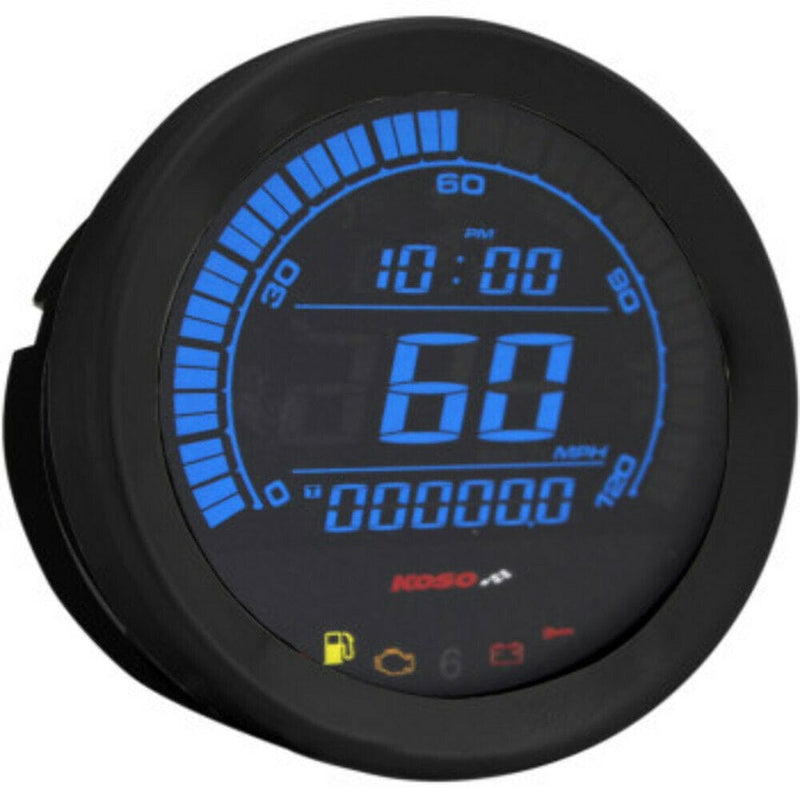 Koso North America Other Instruments & Gauges Koso North America LED 4" Black Speedometer Individual Replacement Gauge Harley