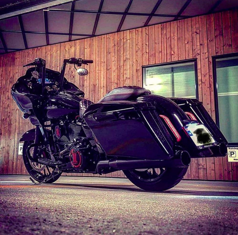KST Kustoms Handlebars KST Kustoms Gloss Black 12" Pathfinder Handlebars Bars Harley Softail 1.25" 1.5"